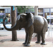 escultura al aire libre de bronce del jardín al aire libre de la fundición escultura del elefante de bronce
